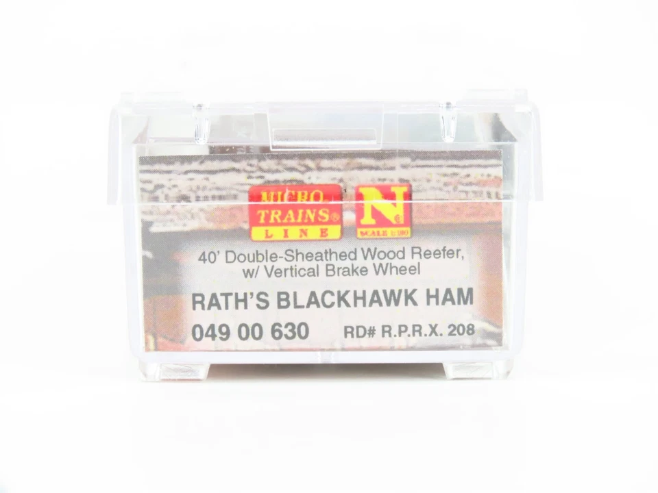 N Scale Micro-Trains MTL 04900630 RPRX Rath's Blackhawk Ham 40' Wood Reefer #208 - Image 4 of 4