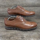 Cole Haan Zerogrand Wingtip Oxford Shoes Men's 10.5M Brown Leather Dress Brogue