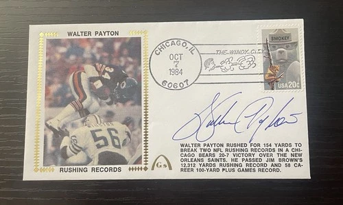 Walter Payton Signed Oct. 7, 1984, Gateway Cachet JSA