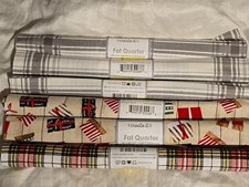 6 FAT QUARTERS Plaid Gifts Holiday Christmas Presents 100 Cotton Fabric