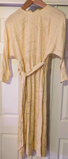 Zimmermann Luminosity Tie Midi Dress Nudes Print Cream sz 6 New with Tags