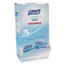 Purell 9027-12 Cottony Soft Hand Sanitizing Wipes, 120 Packets, Display Box