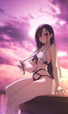 Final Fantasy 7 Tifa Lockhart full artwork waifu anime print #190