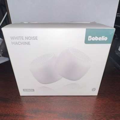 Babelio White Noise Machine 2 Pack BEBDB04 BEBDB04-WH20BA White 450mAh Battery