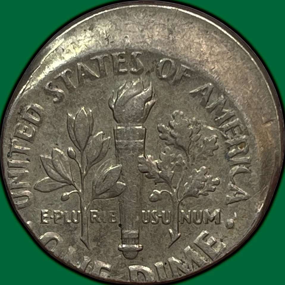 1998-P Offcenter Error Roosevelt Dime Almost Uncirculated AU Coin #29589 - Image 2 of 3