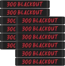 12 Pack Magsaddle .300 Blackout Magazine Marking Bands Black-Red-12Pack 