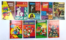 9 Vintage Gold Key Comics Disney Hardy Boys 101 Dalmatians Daisy Donald Goofy