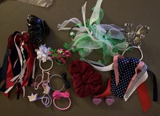 Hair Accessories lot Including Ties  Clips includes Gymboree, Claire  s, other