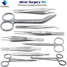 Premium 10 Pcs Minor Surgery Set Surgical Instruments Kit Stainless Steel