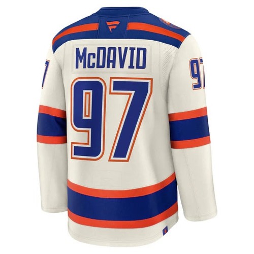 Connor McDavid Edmonton Oilers Alternate Cream Premium Jersey