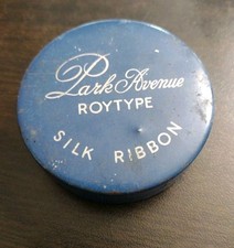 VINTAGE PARK AVENUE TYPEWRITER RIBBON TIN Empty Can Roytype Royal Park Ave NY thumbnail