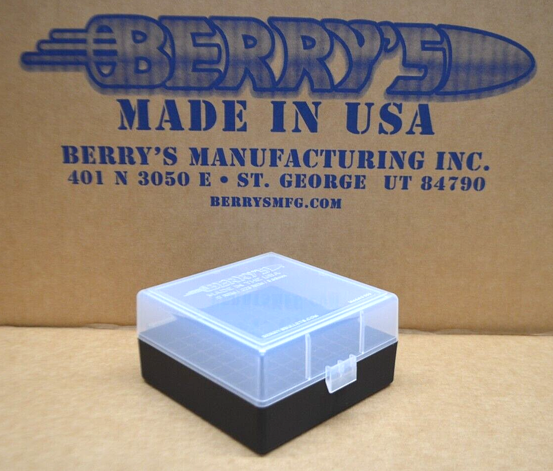 9 mm / 380 - (2) x 100 round ammo case / box (SMOKE / BLACK