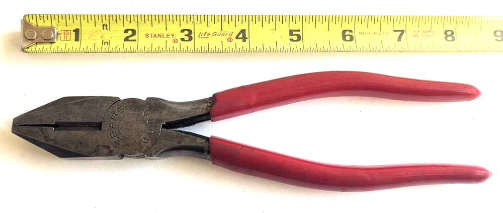 Vintage Sears Lineman's Pliers #3080 BF - Japan -