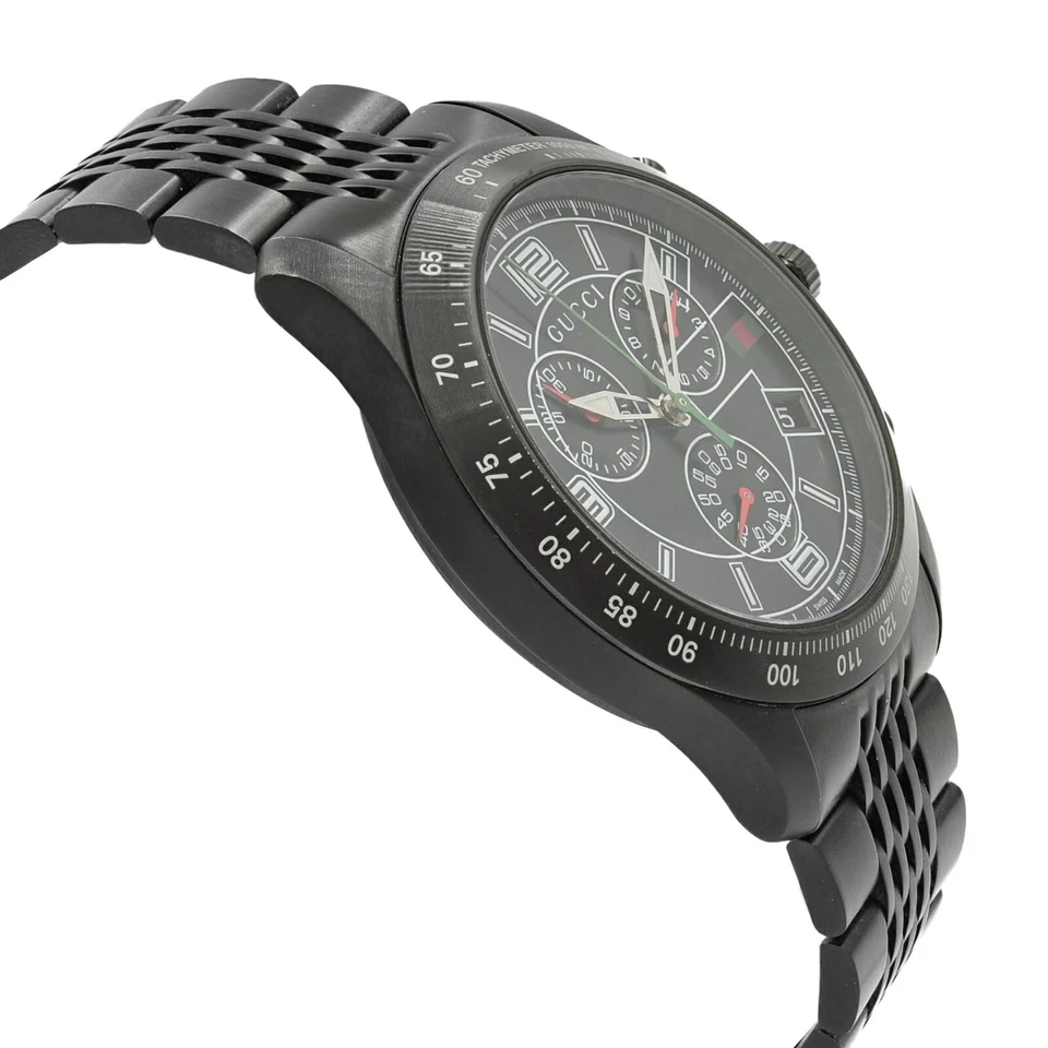 $1250 Рекомендуемая розничная цена производителя | Мужские часы-хронограф Gucci G-Timeless черная сталь - YA126217 - Изображение 3 из 4