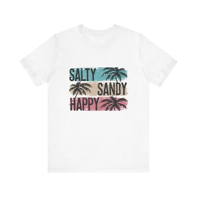 Salty Sandy Happy T-Shirt, Sandy Toes Salty Breeze Tee, Ocean Lover Shirt