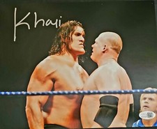 The Great Khali Signed 8x10 Wwe Wwf Photo HOF JSA COA