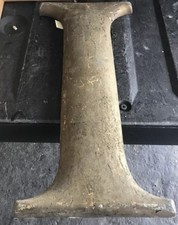 Vintage Heavy Metal Cast Iron Letter I Sign 11x24