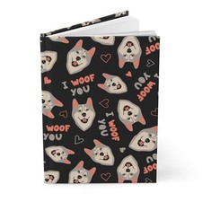 Siberian Husk Pup Dog Canine Collection Hardcover Journal Notebook