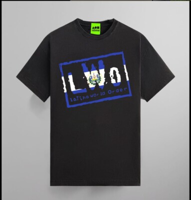 LWO Latino World Order NWO Mens Black T-shirt El Salvador