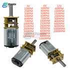 3V/6V/12V DC Gearmotor Micro Gear Motor Metal Gearbox 15-2000RPM GA12-N20
