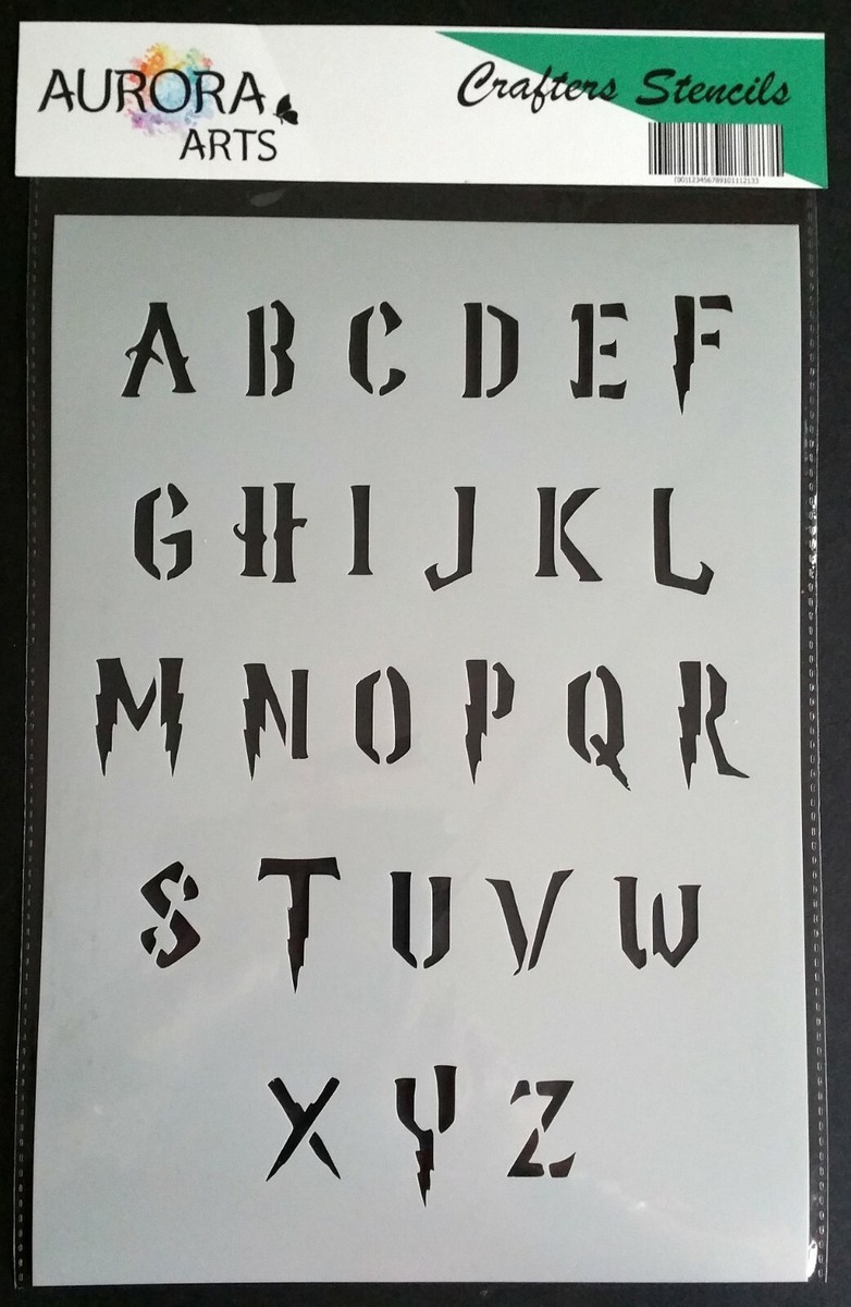 Stencil by Aurora Arts A4 Harry potter alphabet Upper 190mic Mylar