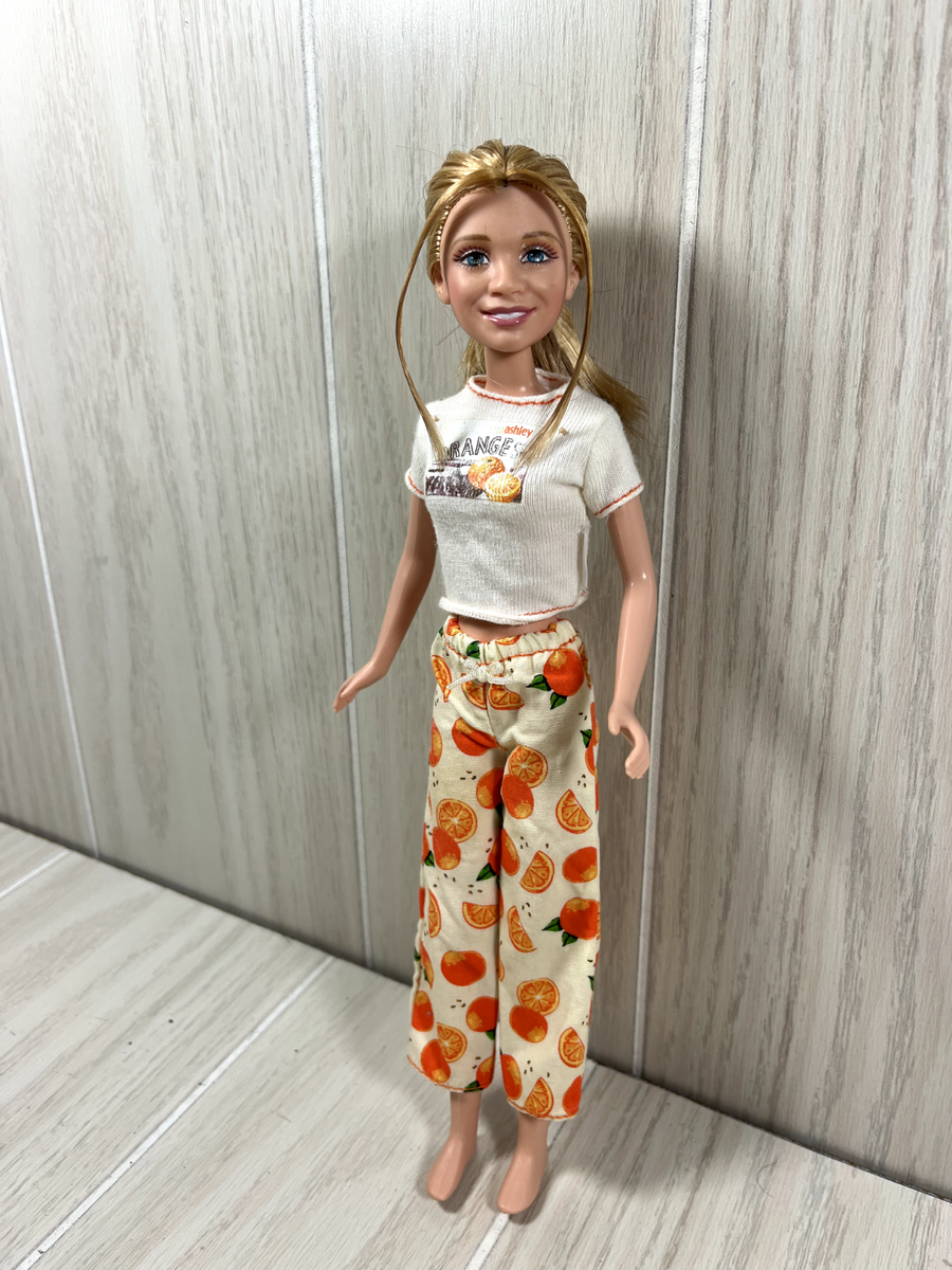 andmary Doll mini pants beige Ｓ MARY-KATE & Ashley Olsen twin Fashion Pajamas doll Mattel orange