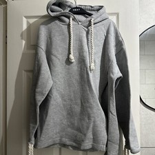 ASOS Size 10 Marl Grey Hoodie Heavy Weight Oversized Side Slit Worn once