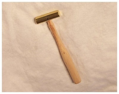 Bearcat BH-8 Small Brass Hammer, 7 oz. Wooden Handled, Gunsmithing, Jewelry