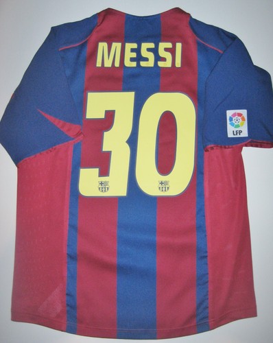 FC Barcelona Lionel Messi Home Jersey Trikot Maglia Kit Argentina 2004-2005 Nike