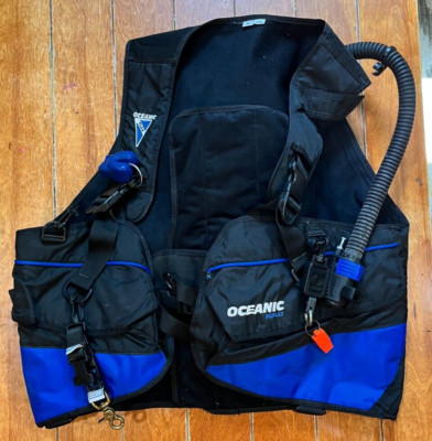Oceanic Flex Bioflex Scuba Diving Vest Size XL Hose Damage