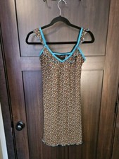 EUC Women's Vintage Y2K Floral Babydoll Flirty Mesh Slip Tank Dress Size Medium