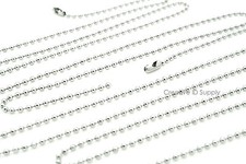 500 HIGH QUALITY STAINLESS STEEL BALL CHAIN NECKLACES 30 INCH - 2.4MM BEAD USA