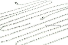 500 HIGH QUALITY STAINLESS STEEL BALL CHAIN NECKLACES 30 INCH - 2.4MM BEAD USA