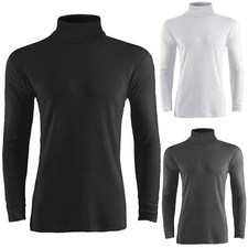 Mens Thermal Long Sleeve Top Underwear Polo Turtle Neck Warm Winter Base Layer