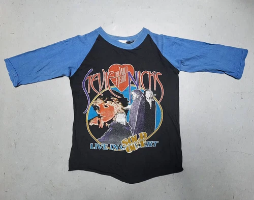 80s STEVIE NICKS Tshirt JOE WALSH Wild Hearts Conce 1980s vintage concert t-shirt, vintage, single stitch, B+ condition
