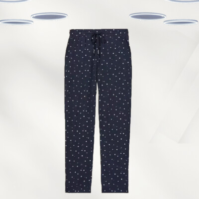 Ex Fat Face Damen leichte Jersey Star Hose in Navy (Defekt)