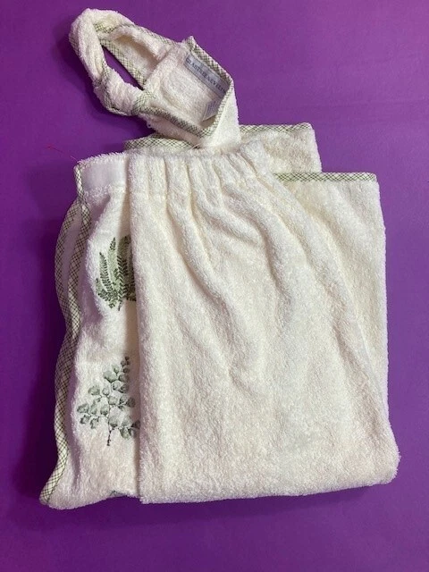 Toalla de baño Crabtree & Evelyn envoltura algodón spa rizo encubrimiento tamaño M-L y diadema Foto 3 de 4