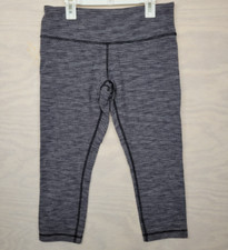 Lululemon Women's Size 8 Capri  s Leggings Gray/Black Coin Pocket Stretch