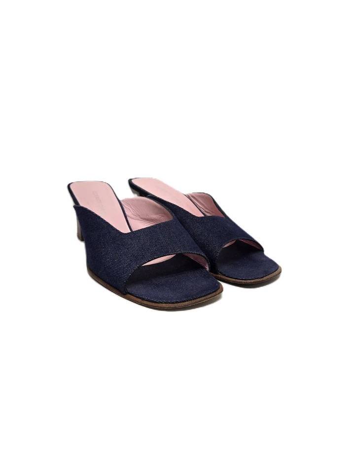 Sandálias Kenneth Cole Clara salto aberto azul rosa sapatos femininos tamanho 8.5 - Imagem 4 de 4