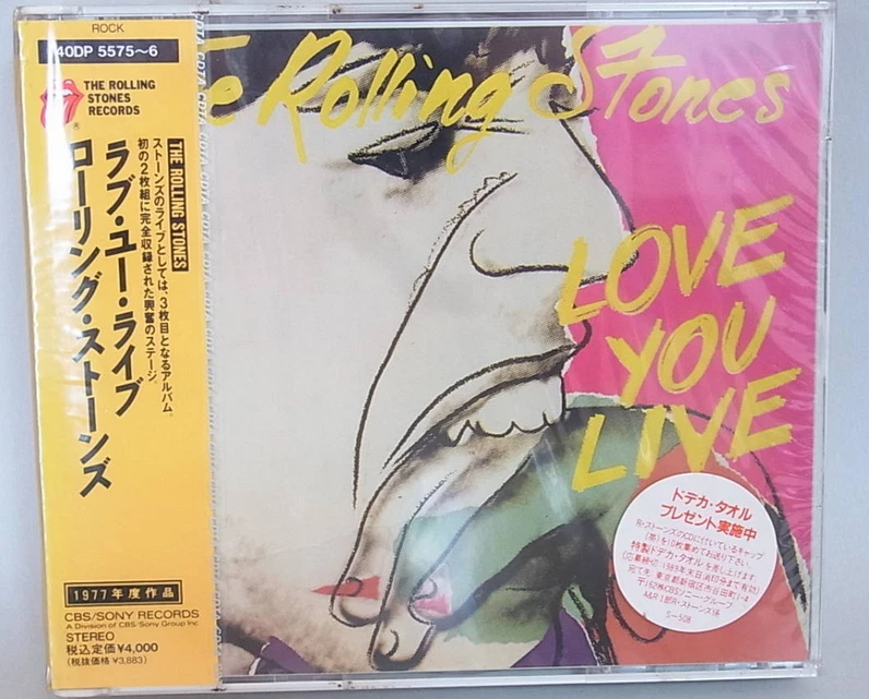The ROLLING STONES Love you live CD JAPAN PROMO 1989 PRESS 40DP-5575~6 s7592