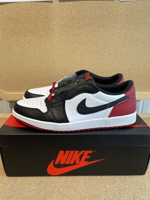 Nike Air Jordan 1 Low Black Red White ‘Black Toe’ Size 11.5 Nike Air Jordan 1 Low Black Toe Red White Shoes Men main image 4