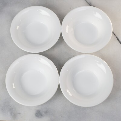 COMCOR TABLEWARE by Corning MISTY WHITE Berry Dessert Bowls 4.5''-Set of 4 CLEAN