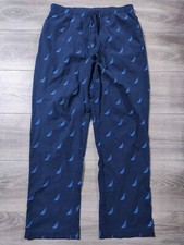 Nautica Pajamas Adult Small Blue Logo Super Soft Lounge Pant PJs Mens