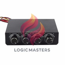 1pcs 3.5 inch PC HDD CPU 4 Channel Fan Speed Controller Led Cooling Front Panel