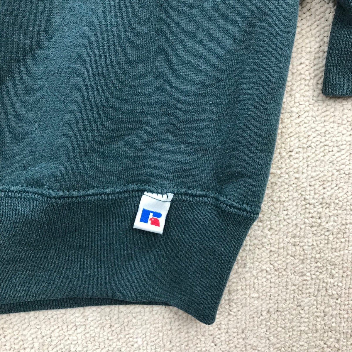 VINTAGE Russell Athletic Sweatshirt Mens XL Green Pullover 90s Y2K 
