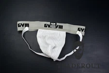 Gym Men white 2" waistband  jock straps jockstrap underwear size M L XL