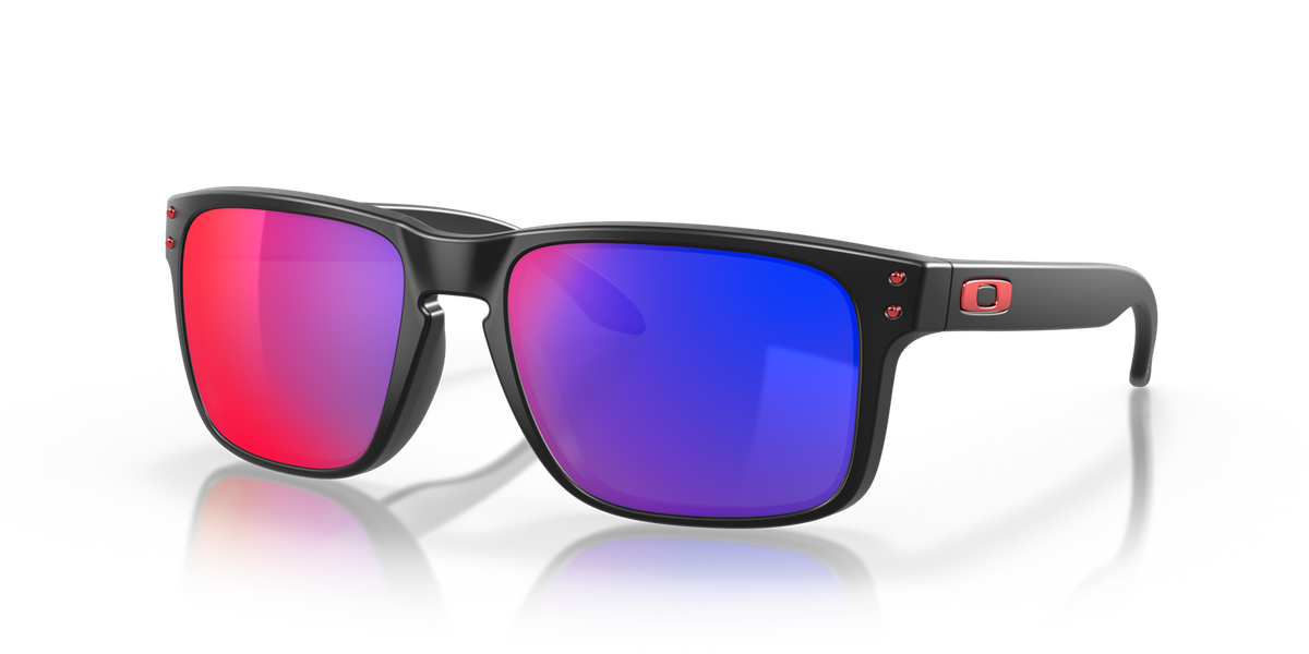 Oakley Holbrook Matte Black/+ Red Iridium 57 mm Men's Sunglasses