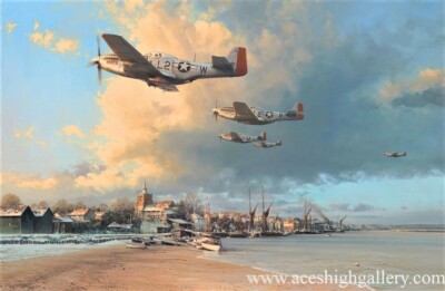 Towards the Home Fires by Robert Taylor signed by Mustang Ace Robin Olds