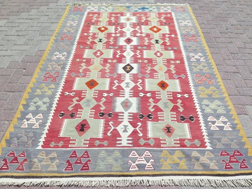 Tribal Rug, Handmade Rug, Vintage Rug, Turkish Kilim, Wool Rug, Area Rugs 68X97"