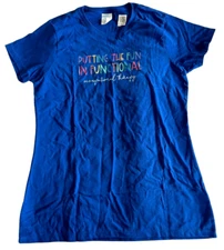 Cute T-Shirt "Putting The Fun In Functional Occupational Therapy" Size S - BLUE